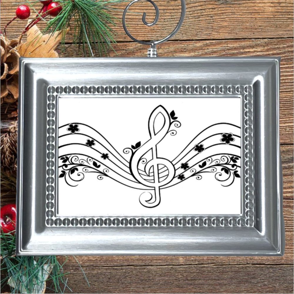 Beautiful Artistic Music Notes‎ Treble Clef Christmas Tree Ornament
